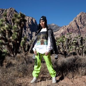 2 fashion nova windbreaker pants